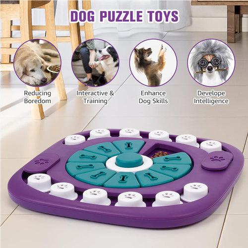 Dog Puzzle Toys, Interactive Treat Puzzle Dog Enrichment Toys For