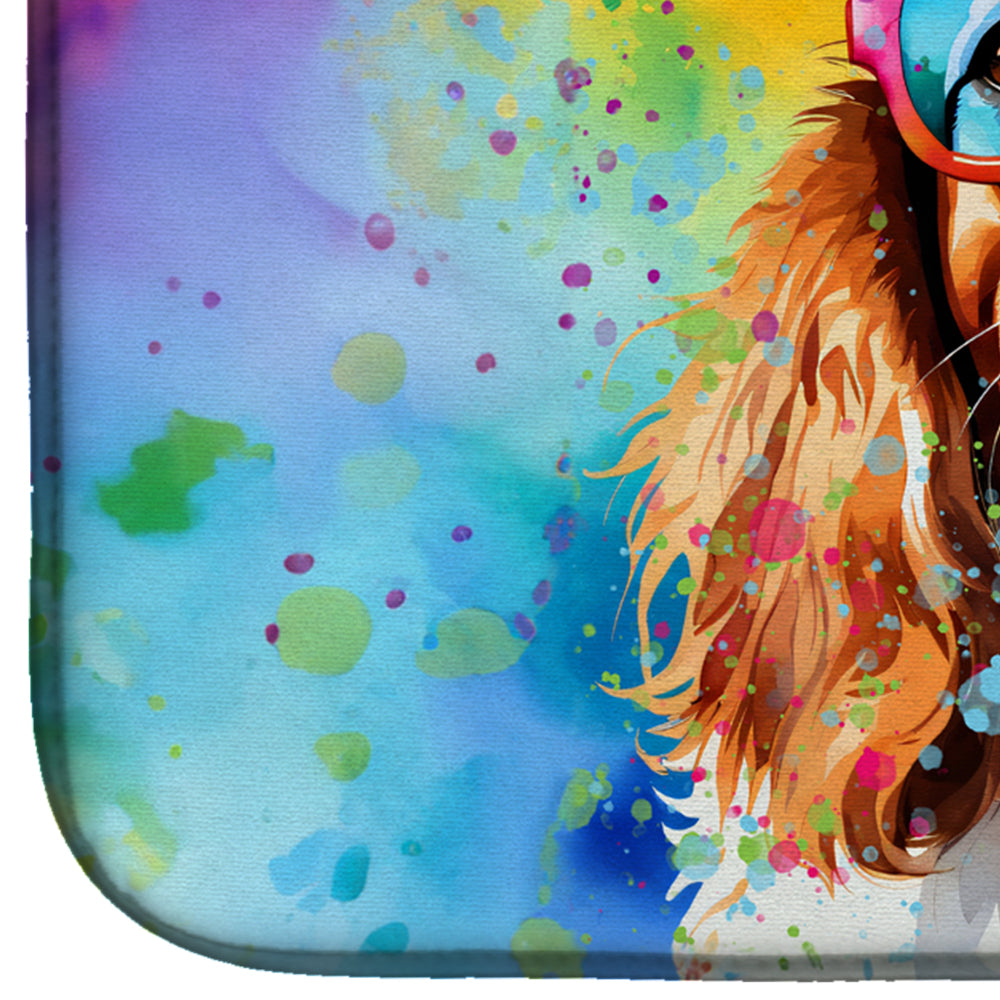 Cavalier Spaniel Hippie Dawg Dish Drying Mat